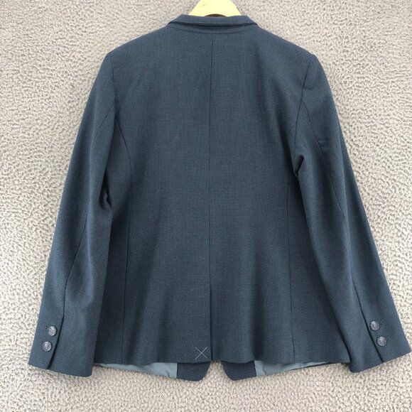 LOFT Blazer Womens 12 Navy Button Up Pockets Office Career Formal Jacket Work - Picture 3 of 9